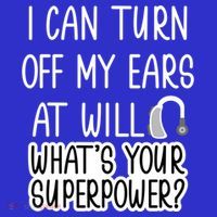 I Can Turn Off Ears Impaired Hard Of Hearing Deaf Funny Gift Mousepad thumb 1