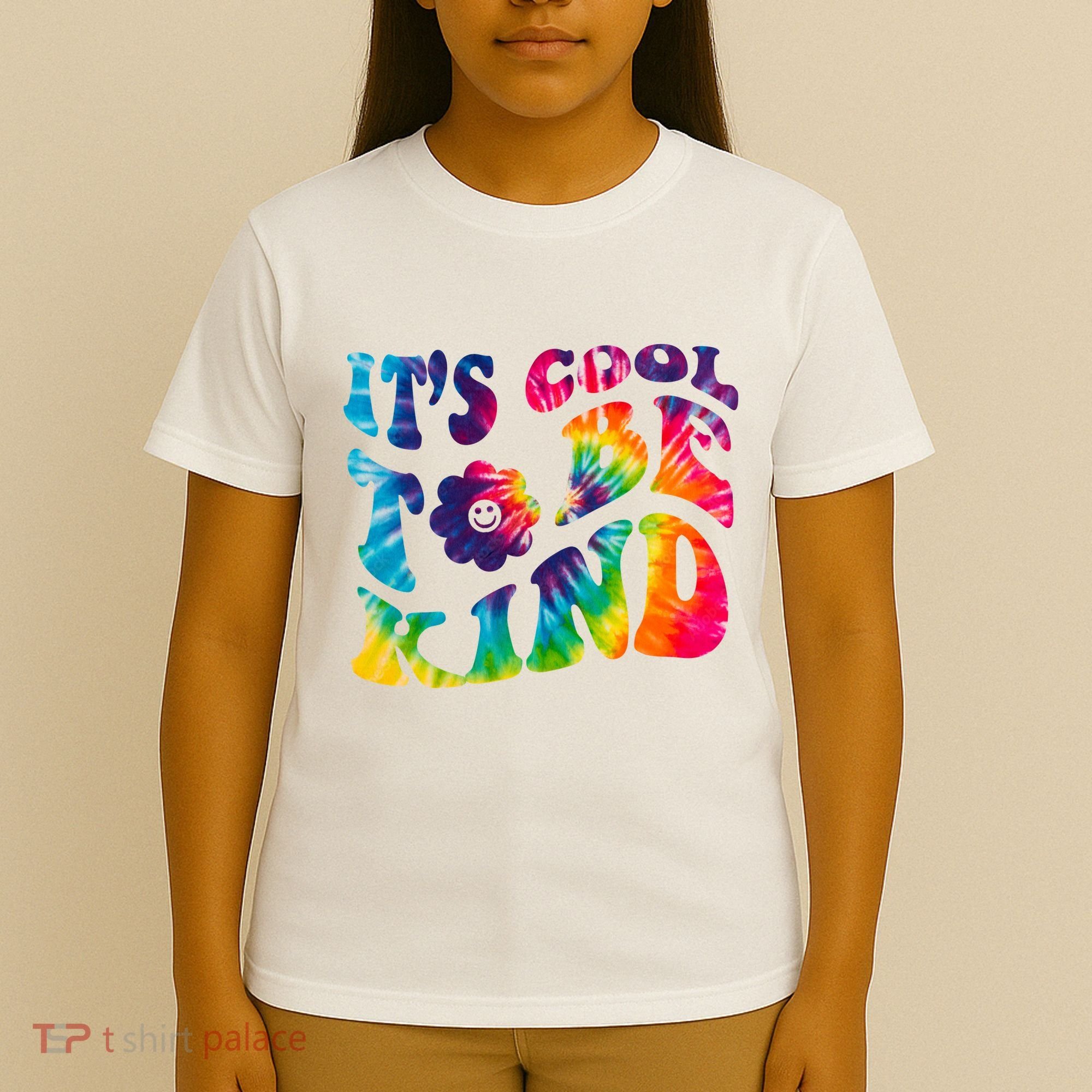 It's Cool To Be Kind Colorful Dye T-Shirt