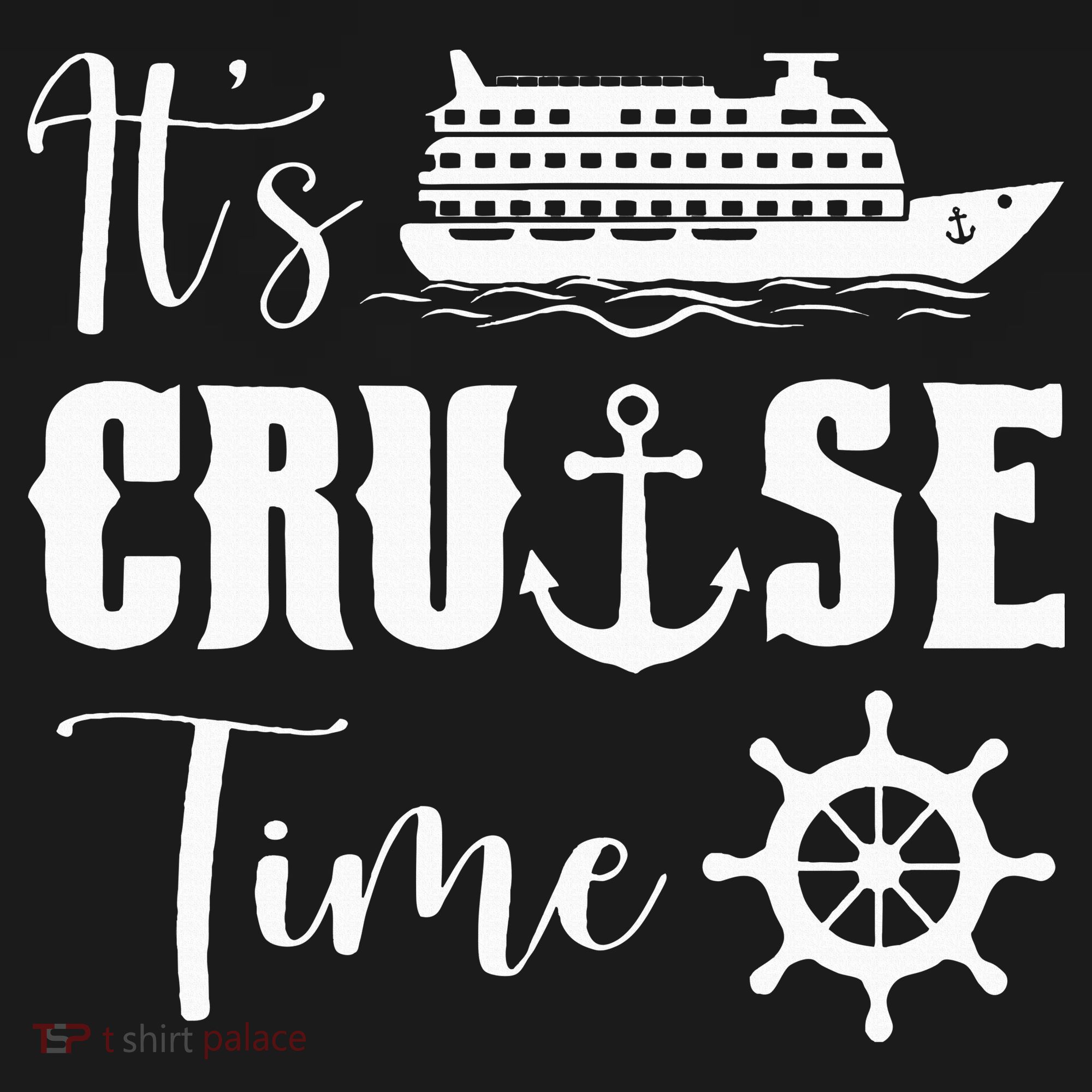 It's Cruise Time Funny Cruise Lover Cropped Pullover Crew