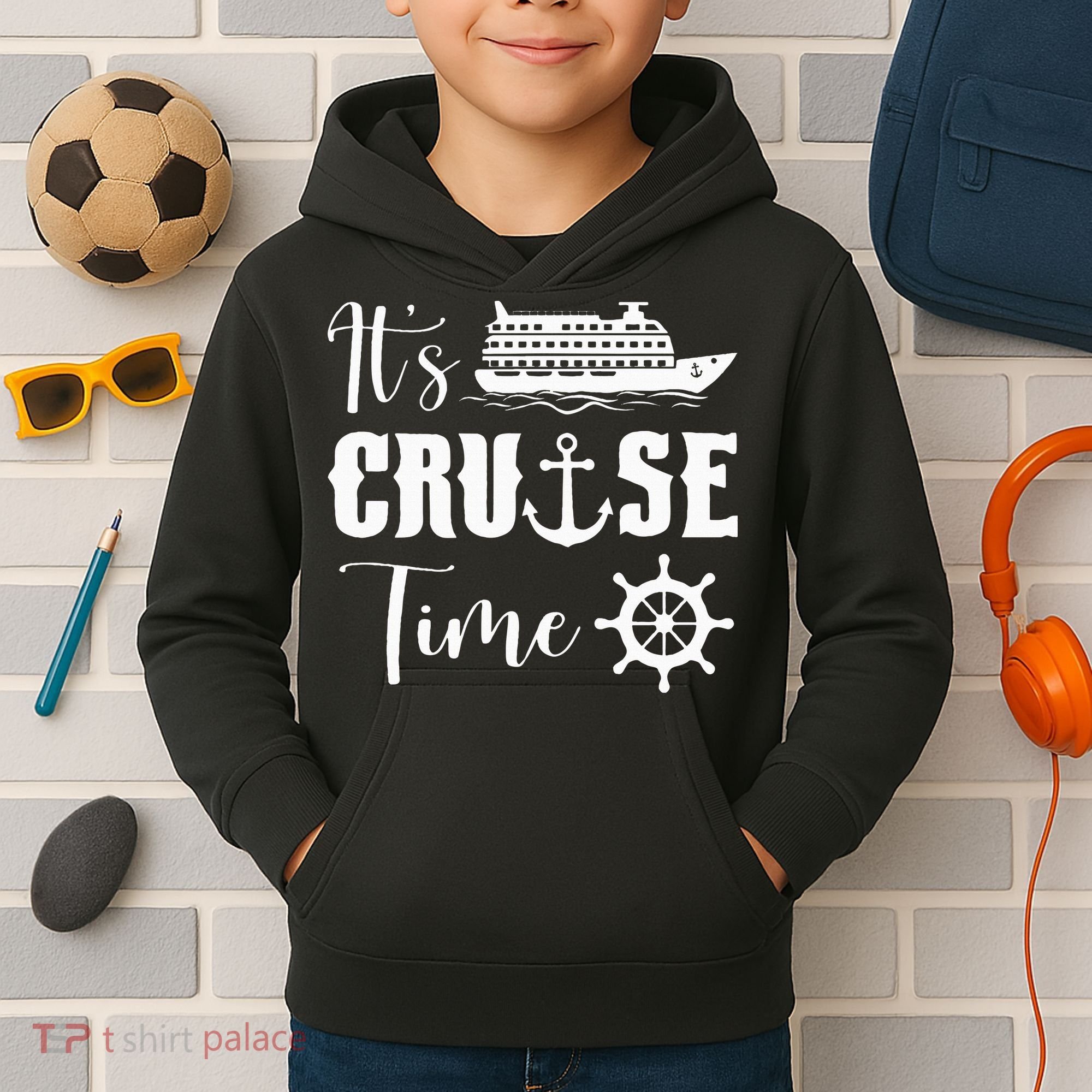It's Cruise Time Funny Cruise Lover Kids Hoodie