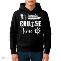 It's Cruise Time Funny Cruise Lover Kids Hoodie thumb 4