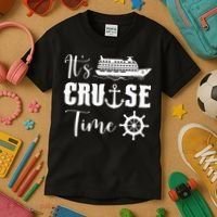 It's Cruise Time Funny Cruise Lover Kids T-Shirt thumb 3