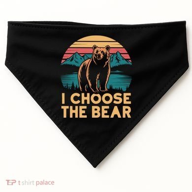 I Choose The Bear USA-Made Doggie Bandana