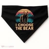 I Choose The Bear USA-Made Doggie Bandana thumb 0