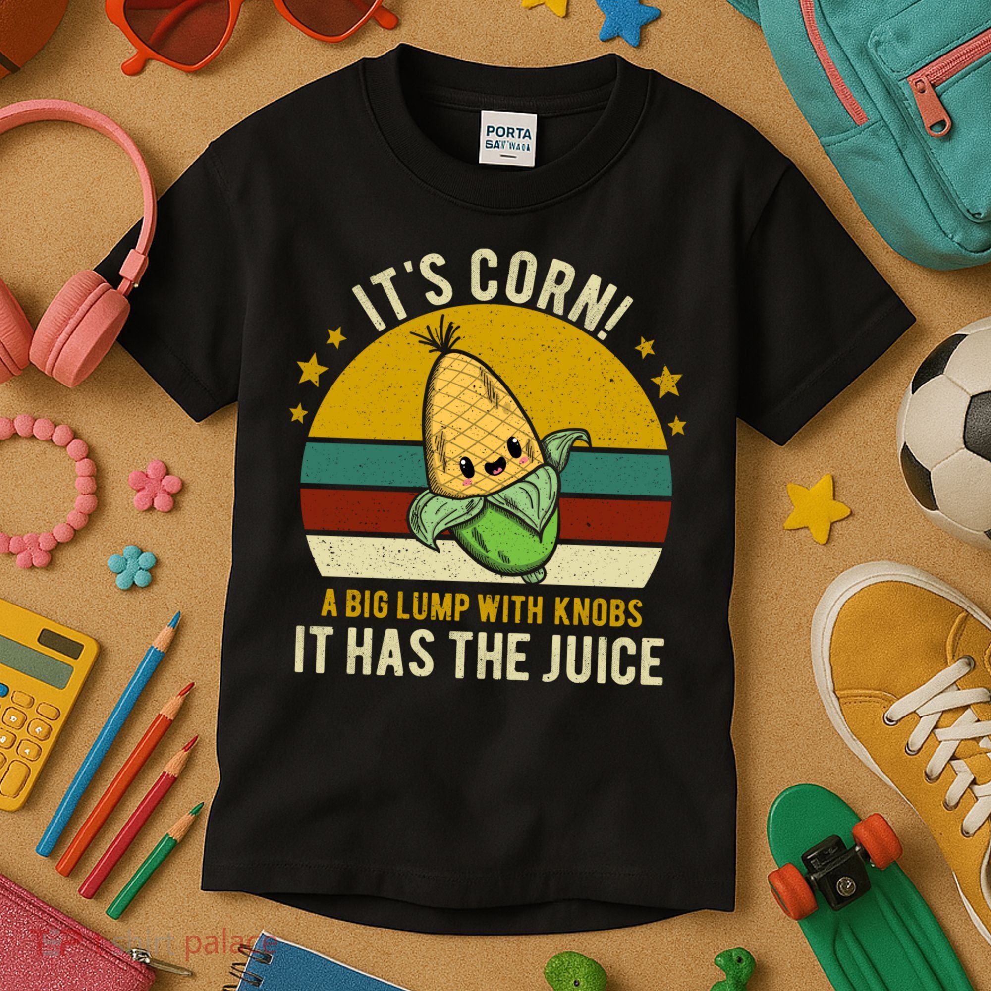 Its Corn Tiktok Song Shirt It’s Corn It Has The Juice Kids T-Shirt