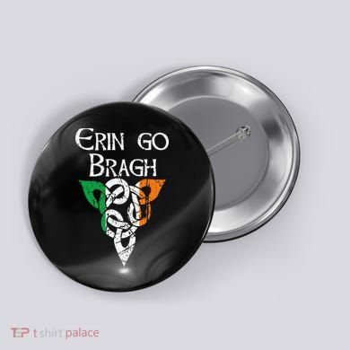 Ireland Celtic Trinity Knot Triquetra Irish Erin Go Bragh Button