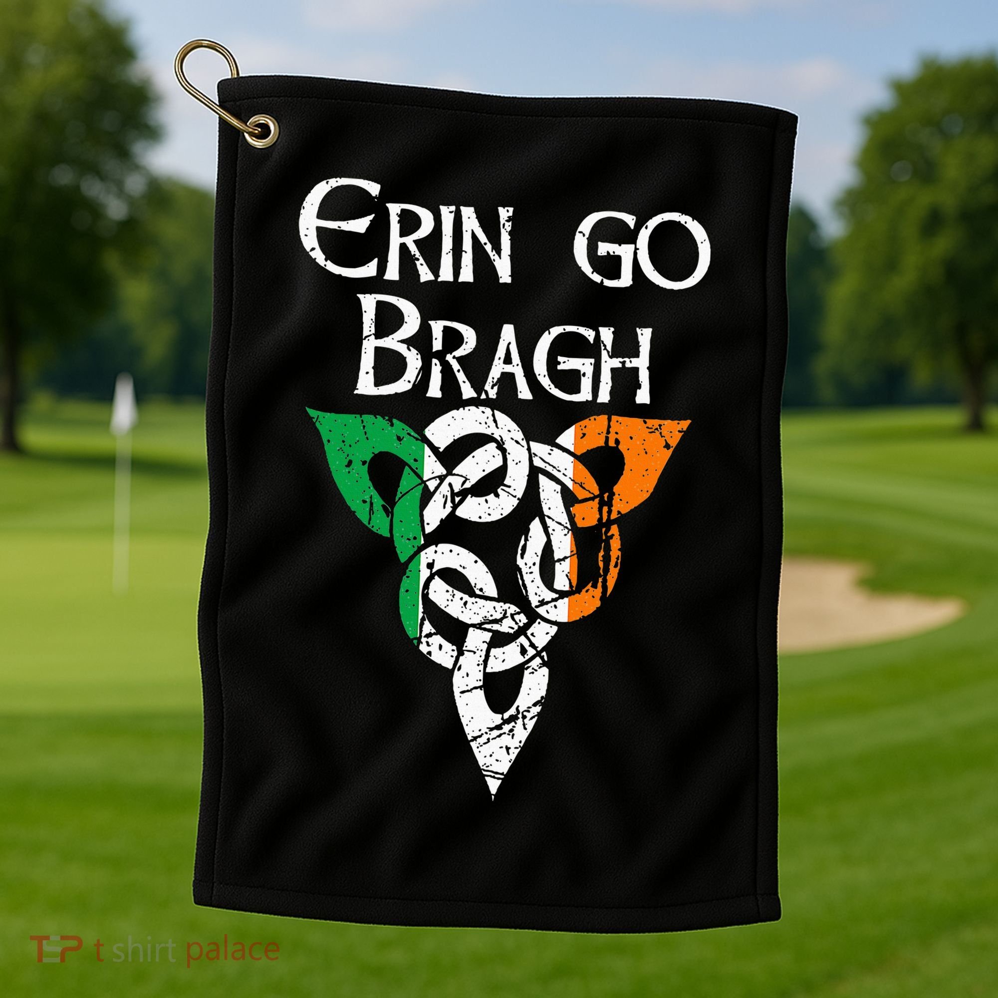 Ireland Celtic Trinity Knot Triquetra Irish Erin Go Bragh Golf Towel