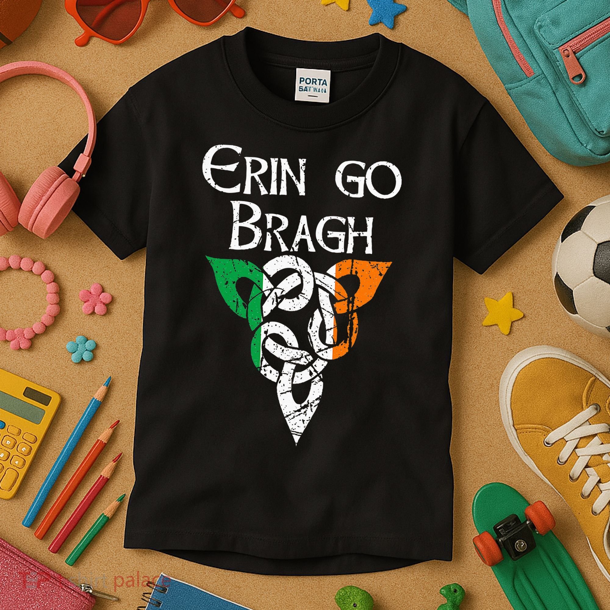 Ireland Celtic Trinity Knot Triquetra Irish Erin Go Bragh Kids T-Shirt