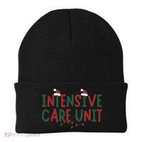 Intensive Care Unit Nurse Christmas Lights Icu Doctor Santa Cool Gift Beanie thumb 0