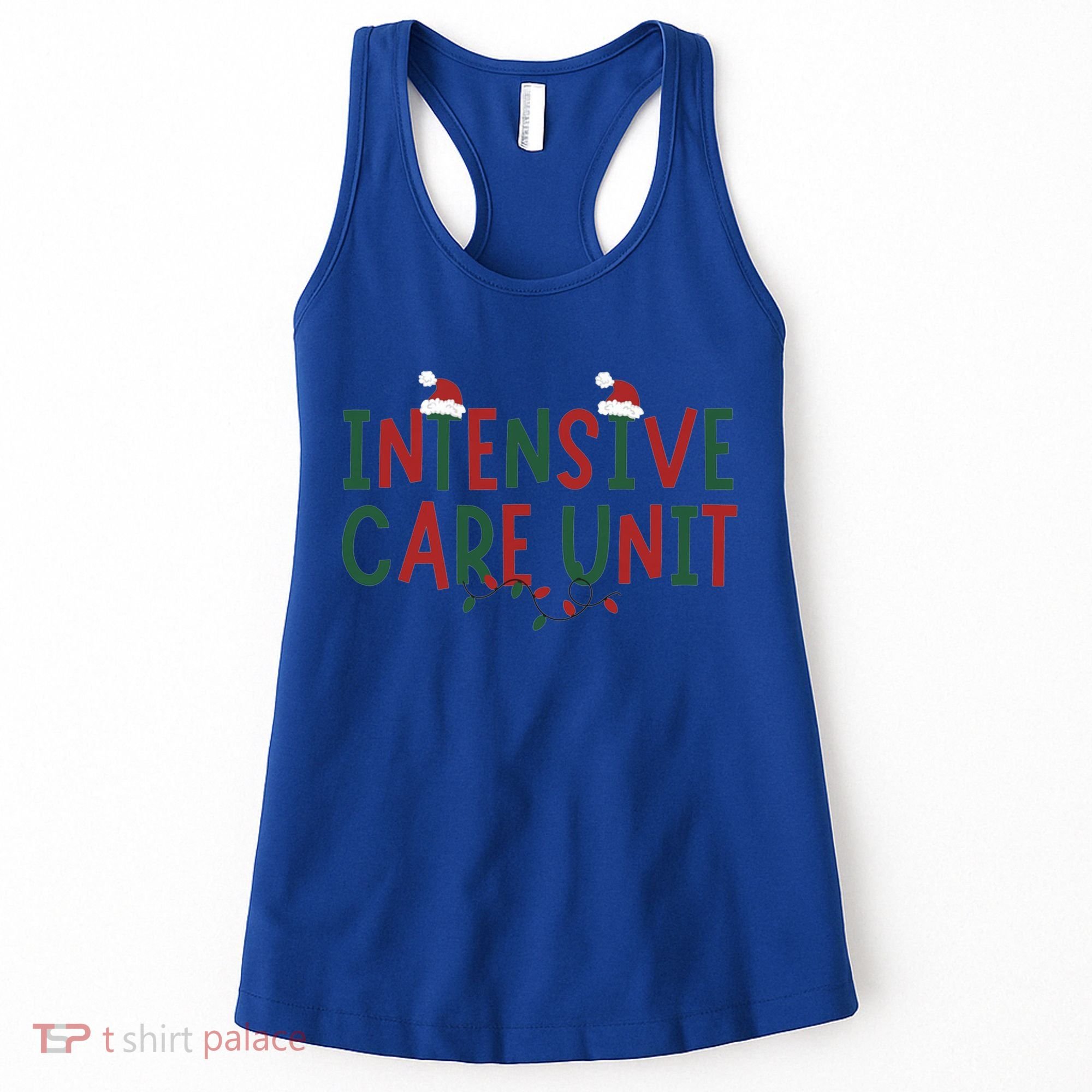 Intensive Care Unit Nurse Christmas Lights Icu Doctor Santa Cool Gift Women's Tank Top