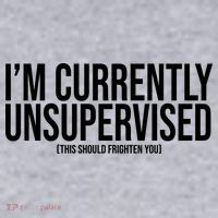 Im Currently Unsupervised This Should Frighten You Funny Women's Racerback Cropped Tank thumb 2