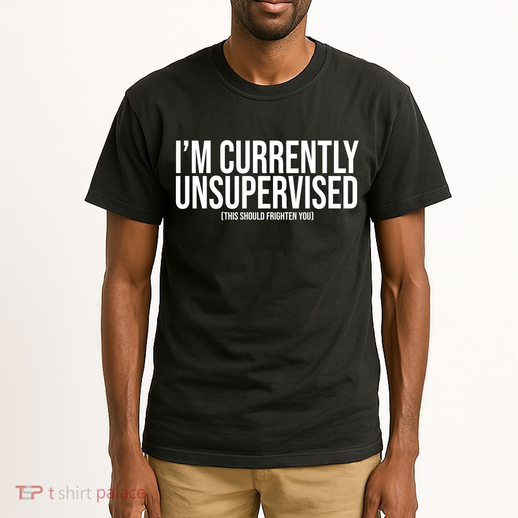Im Currently Unsupervised This Should Frighten You Funny Tall T-Shirt