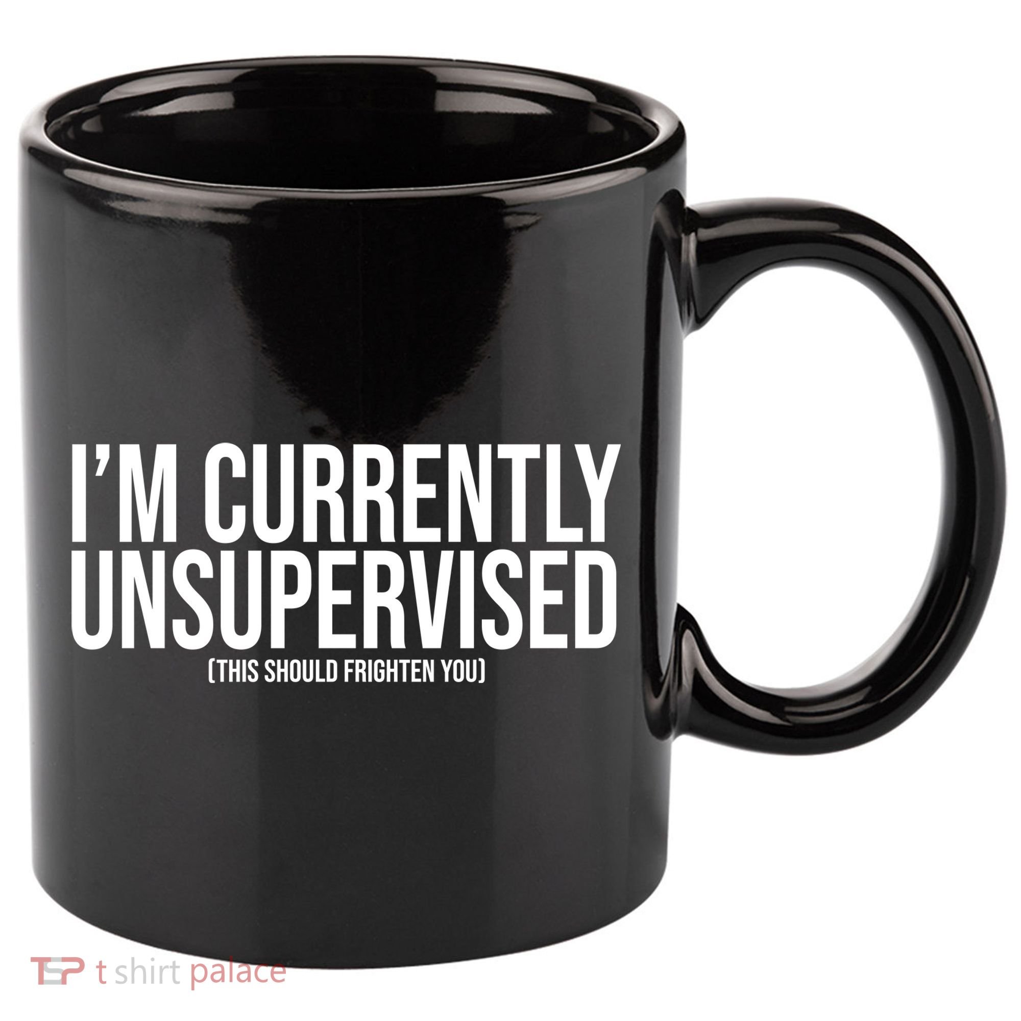 Im Currently Unsupervised This Should Frighten You Funny 11oz C Handle Ceramic Mug