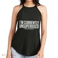Im Currently Unsupervised This Should Frighten You Funny Women's Perfect Tri Rocker Tank thumb 2