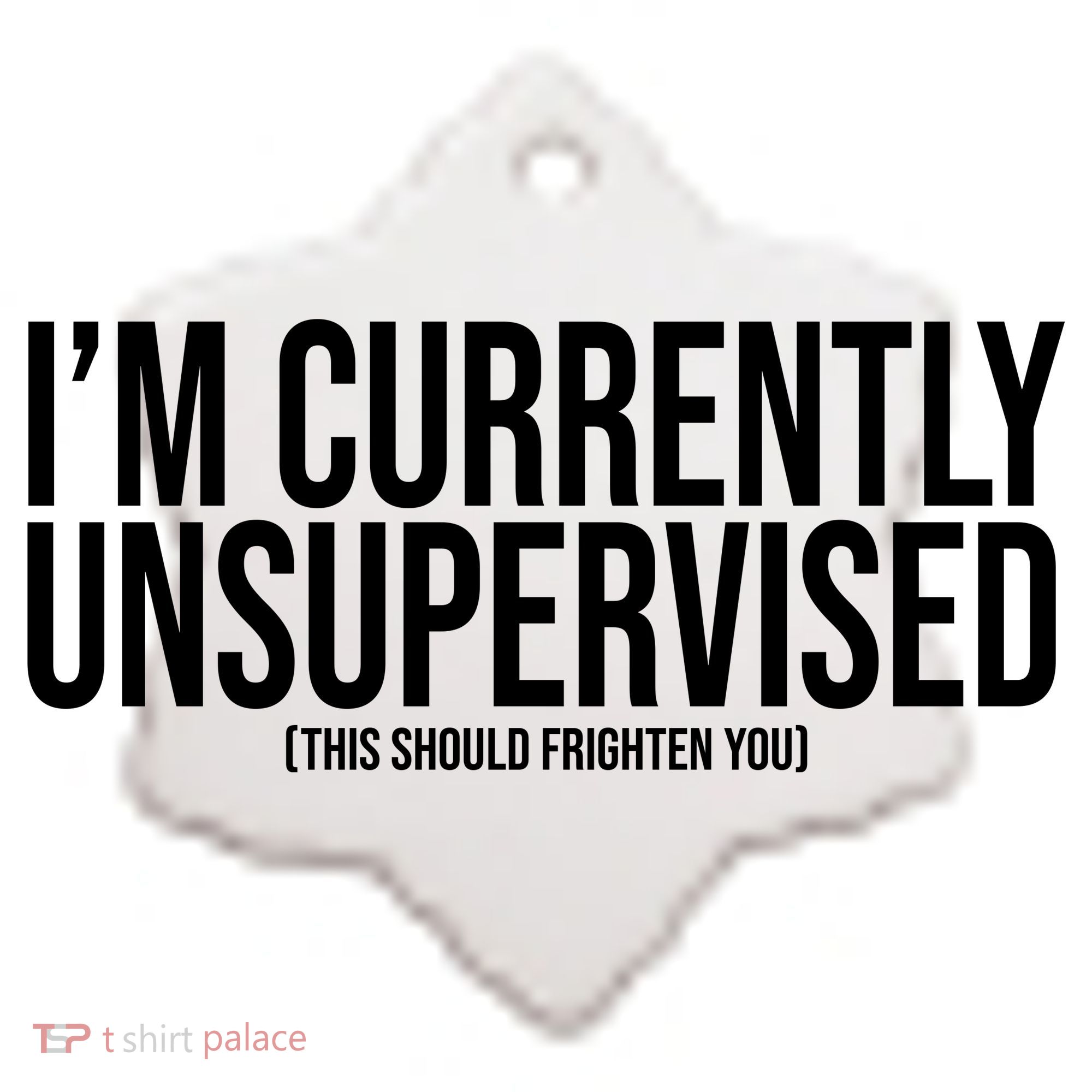 Im Currently Unsupervised This Should Frighten You Funny Ceramic Ornament