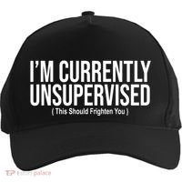 Im Currently Unsupervised This Should Frighten You Funny Five-Panel Snapback Cap thumb 0