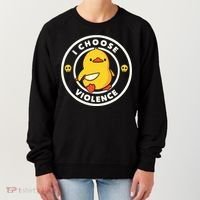 I Choose Violence Funny Duck Women's Sweatshirt thumb 0