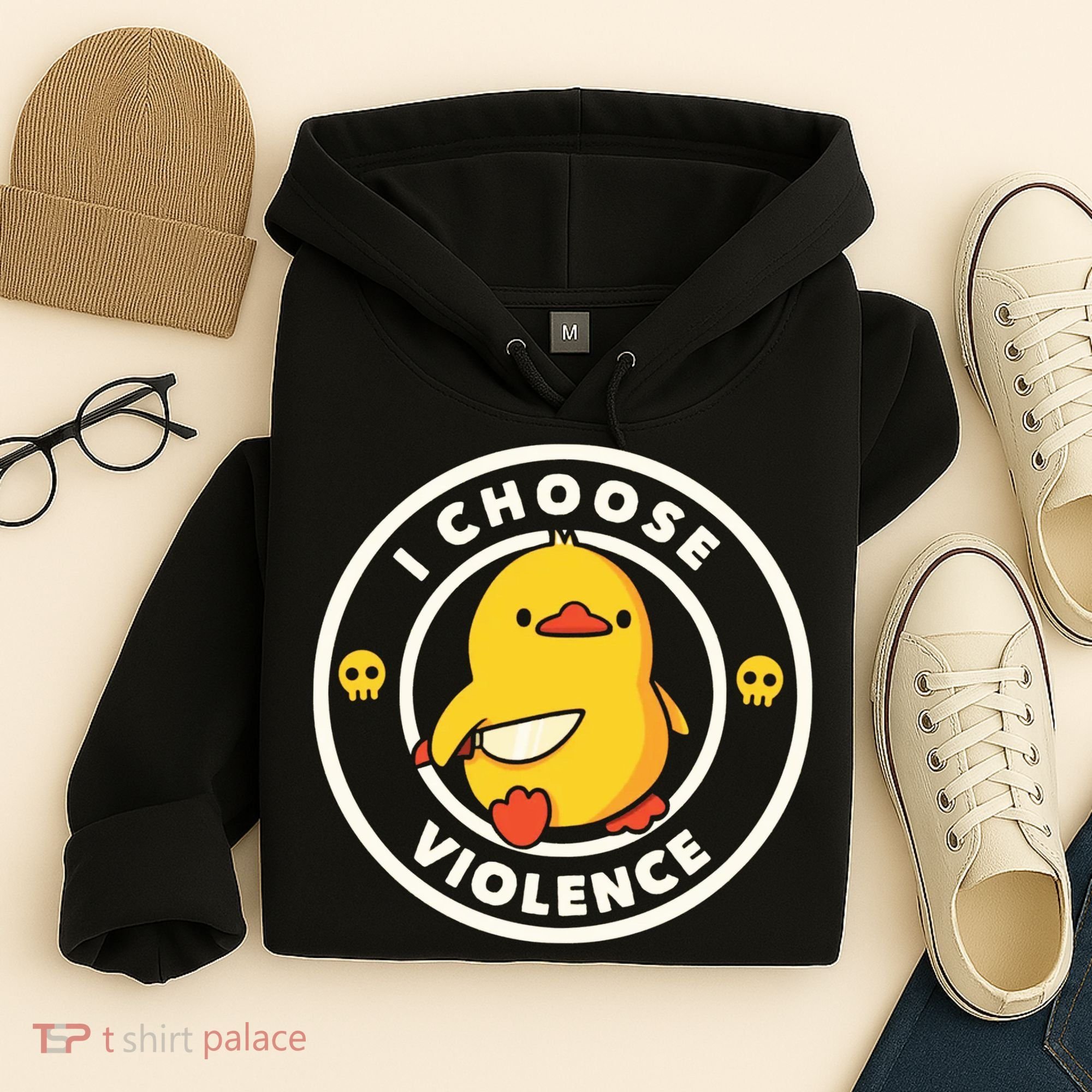 I Choose Violence Funny Duck Hoodie