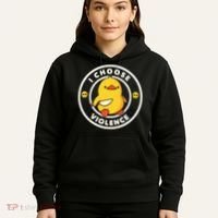 I Choose Violence Funny Duck Hoodie thumb 5