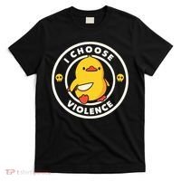 I Choose Violence Funny Duck T-Shirt thumb 0