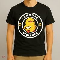 I Choose Violence Funny Duck T-Shirt thumb 3