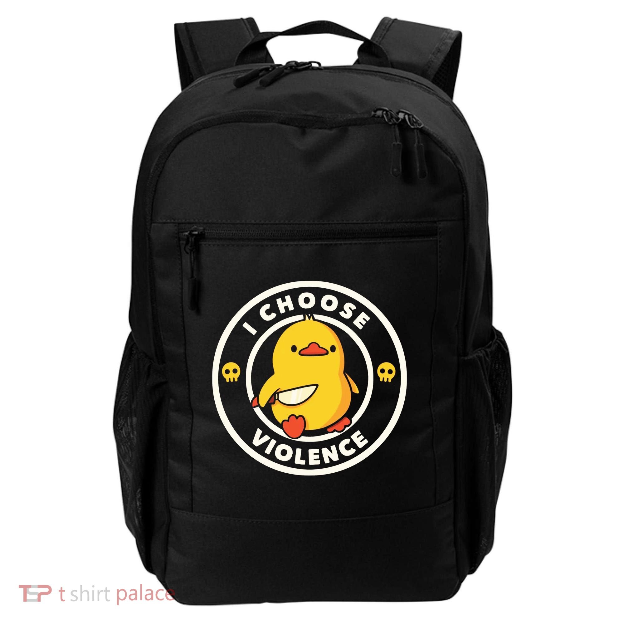 I Choose Violence Funny Duck Backpack