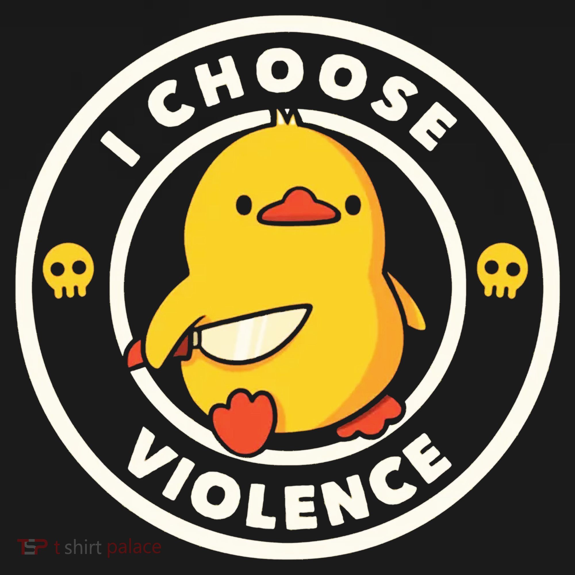 I Choose Violence Funny Duck Button