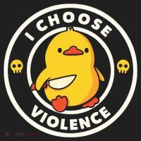 I Choose Violence Funny Duck Beanie thumb 2
