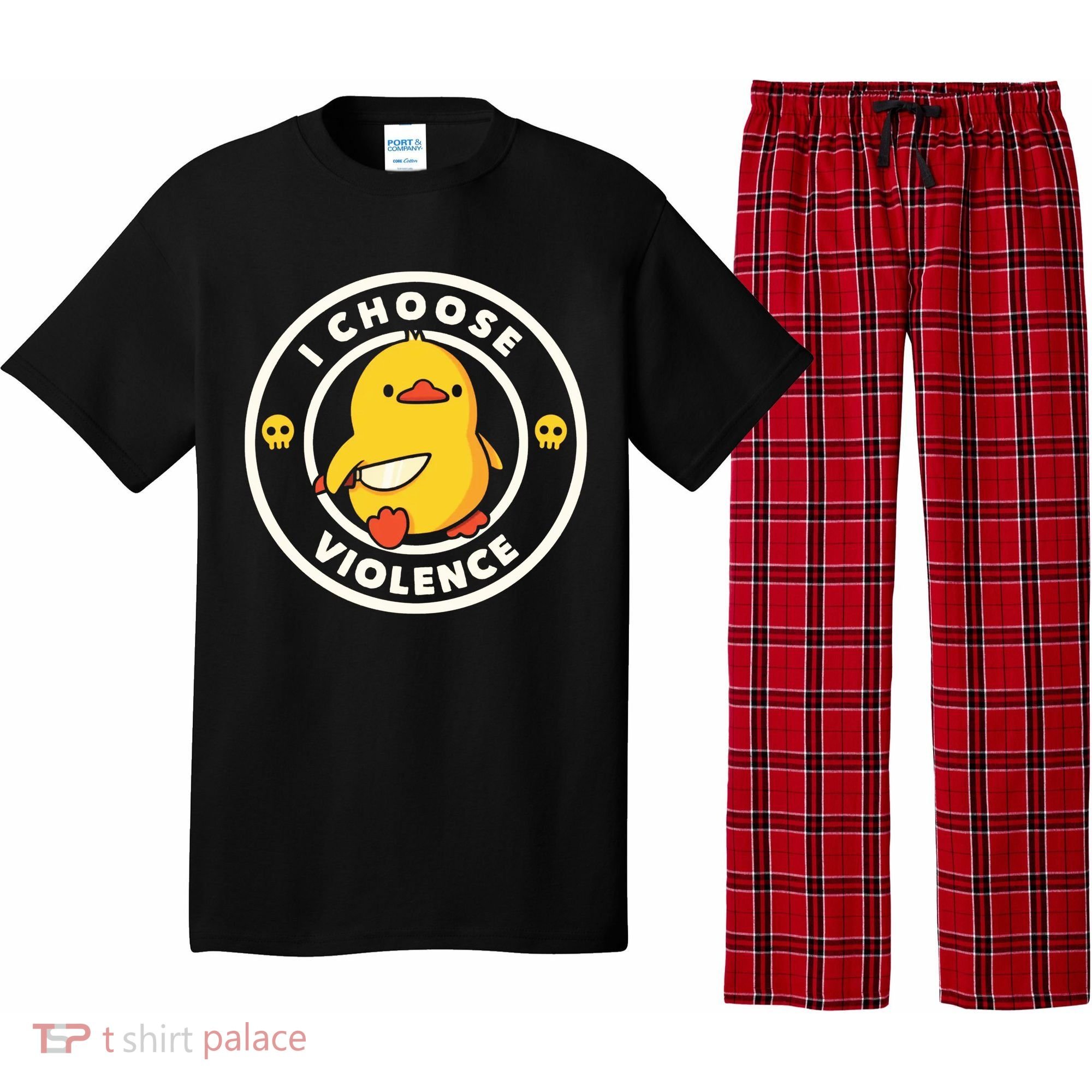 I Choose Violence Funny Duck Pajama Set