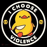 I Choose Violence Funny Duck Ornament thumb 1