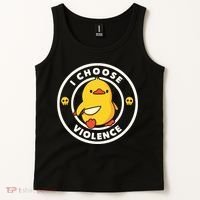I Choose Violence Funny Duck Tank Top thumb 2