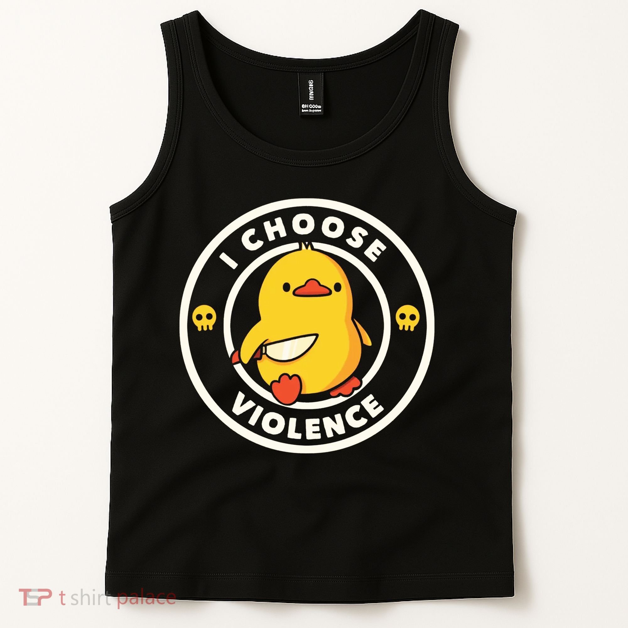 I Choose Violence Funny Duck Tank Top