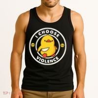I Choose Violence Funny Duck Tank Top thumb 3
