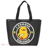 I Choose Violence Funny Duck Tote Bag thumb 0
