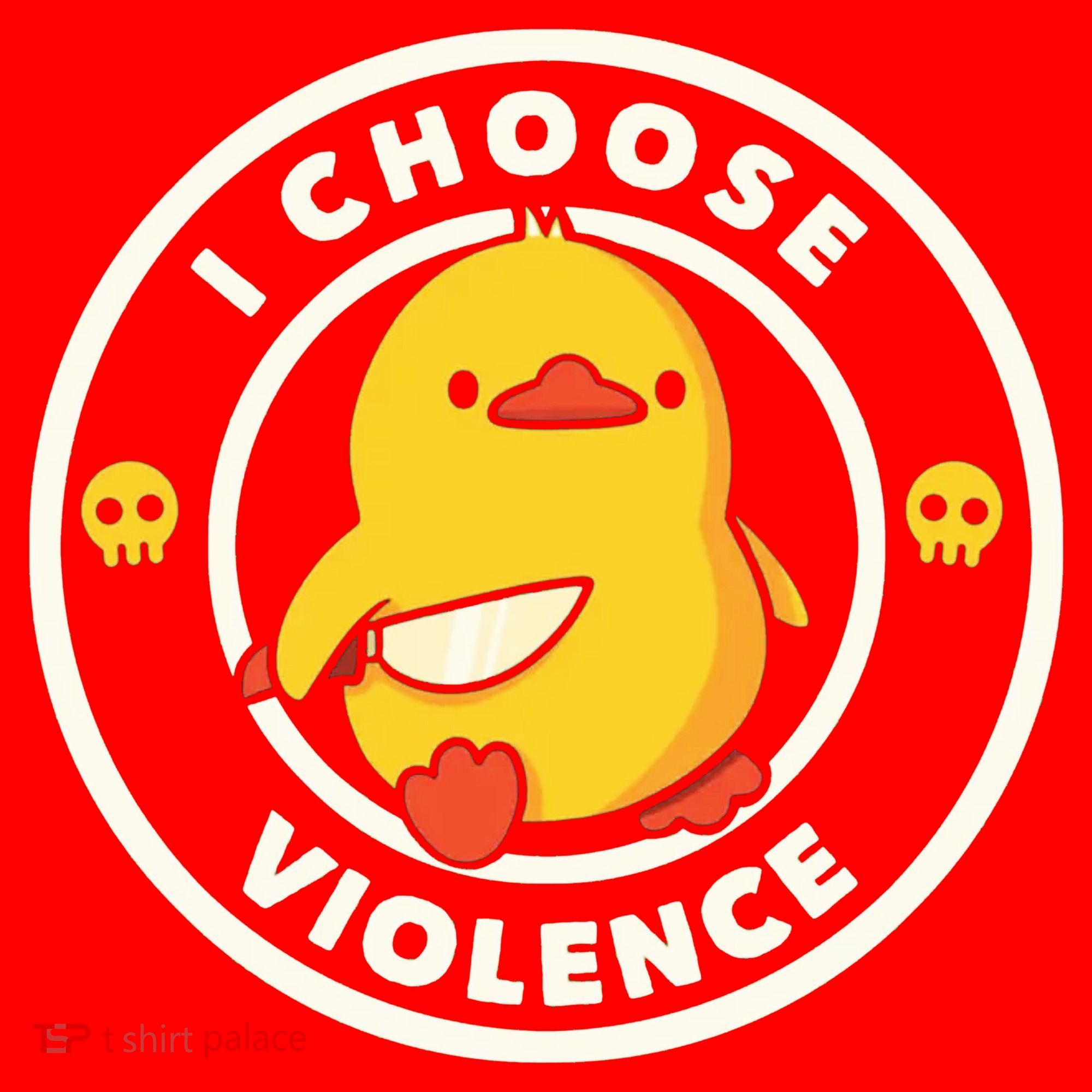 I Choose Violence Funny Duck Santa Hat