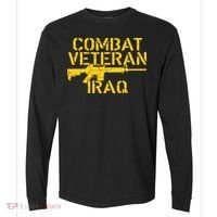 Iraq Combat Veteran Proud Comfort Colors Heavyweight Long Sleeve T-Shirt thumb 0