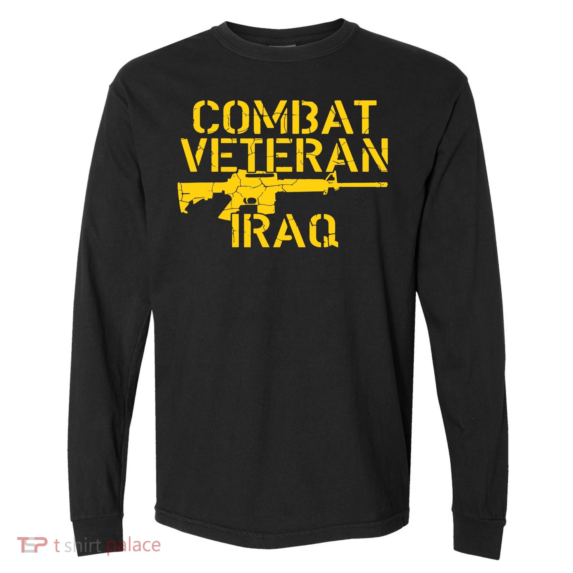 Iraq Combat Veteran Proud Comfort Colors Heavyweight Long Sleeve T-Shirt