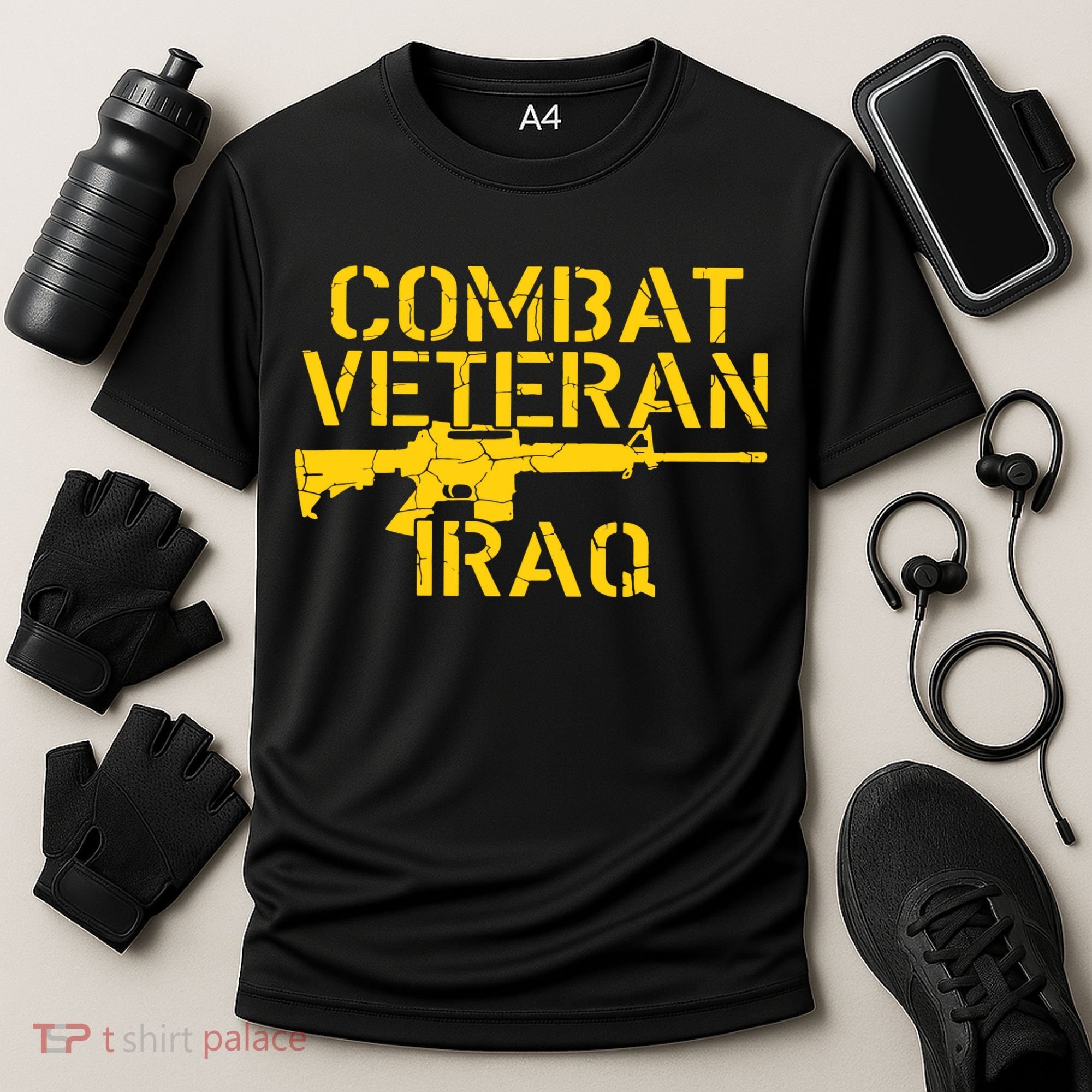 Iraq Combat Veteran Proud Cooling Performance Crew T-Shirt