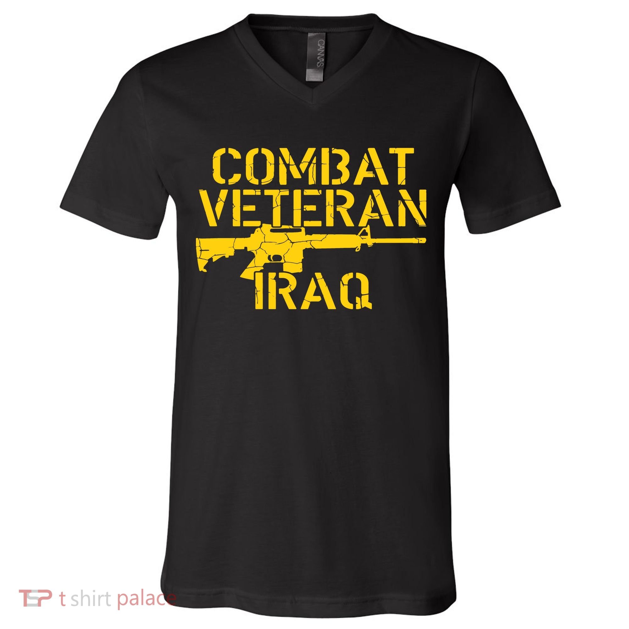 Iraq Combat Veteran Proud V-Neck T-Shirt