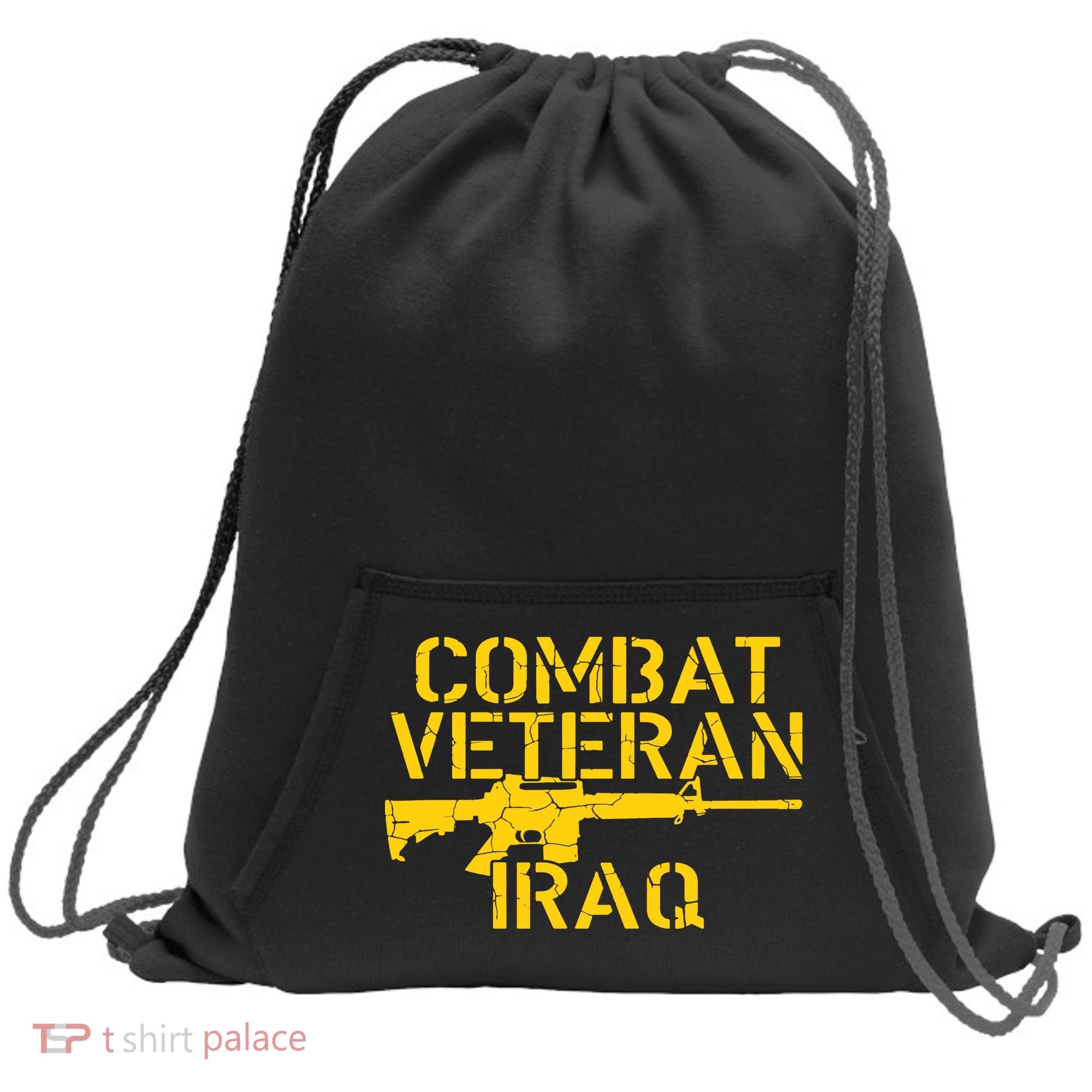 Iraq Combat Veteran Proud Sweatshirt Cinch Pack Bag