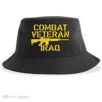 Iraq Combat Veteran Proud Sustainable Bucket Hat thumb 0