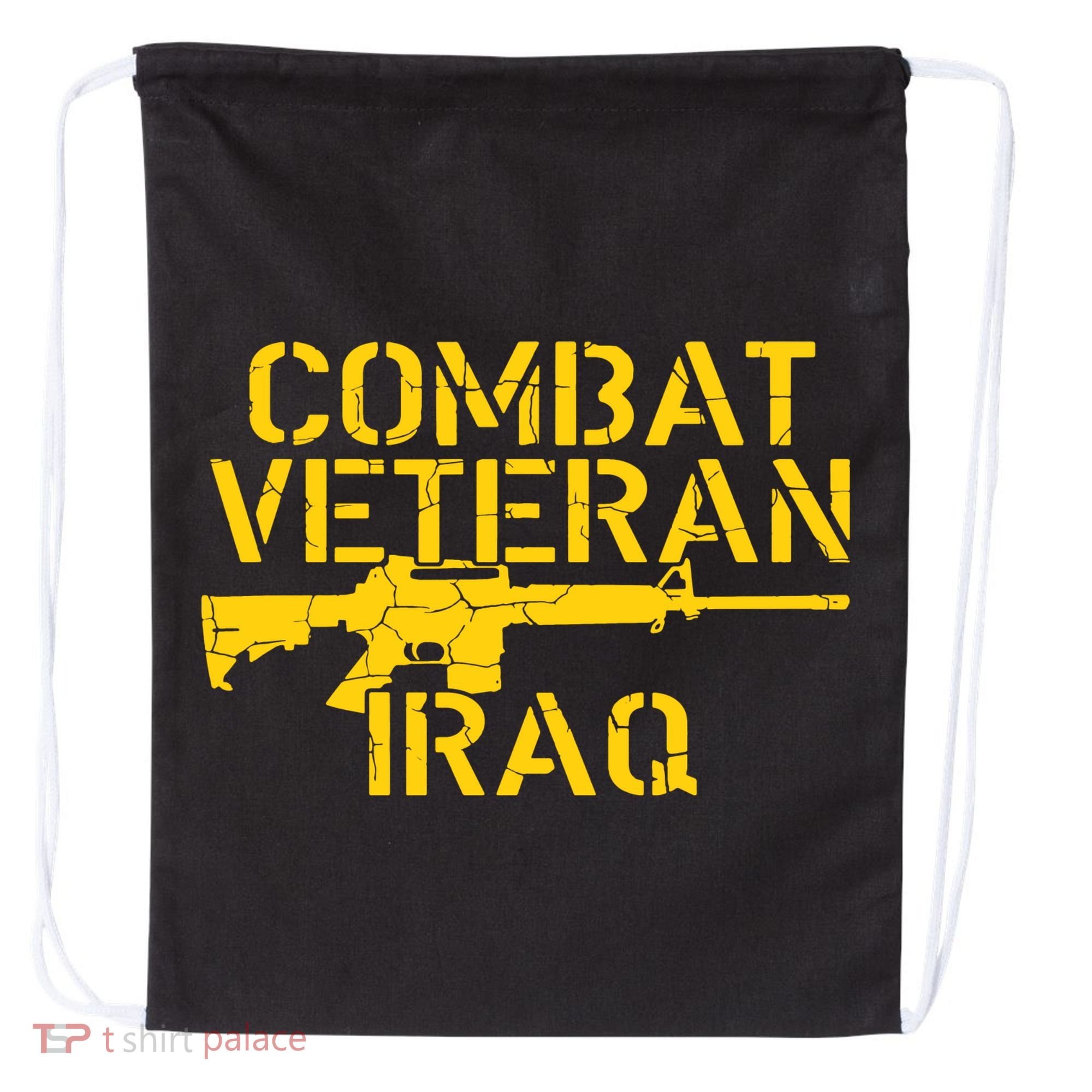 Iraq Combat Veteran Proud Drawstring Bag