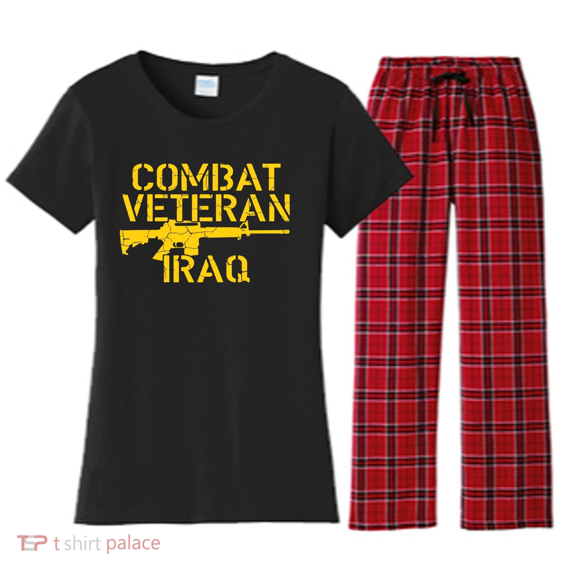 Iraq Combat Veteran Proud Women's Flannel Pajama Set