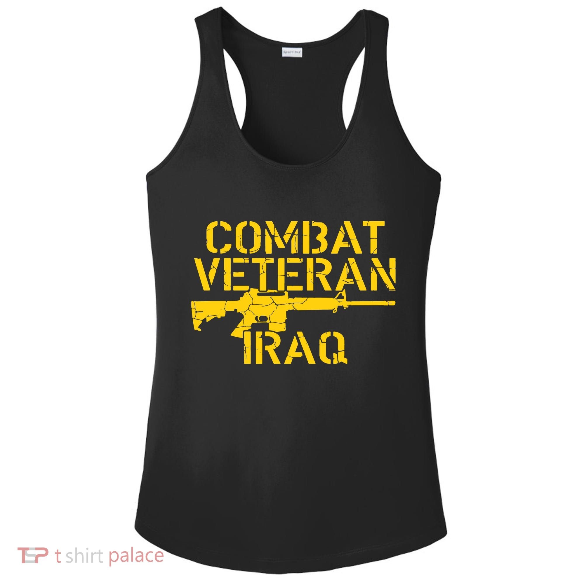 Iraq Combat Veteran Proud Ladies PosiCharge Competitor Racerback Tank