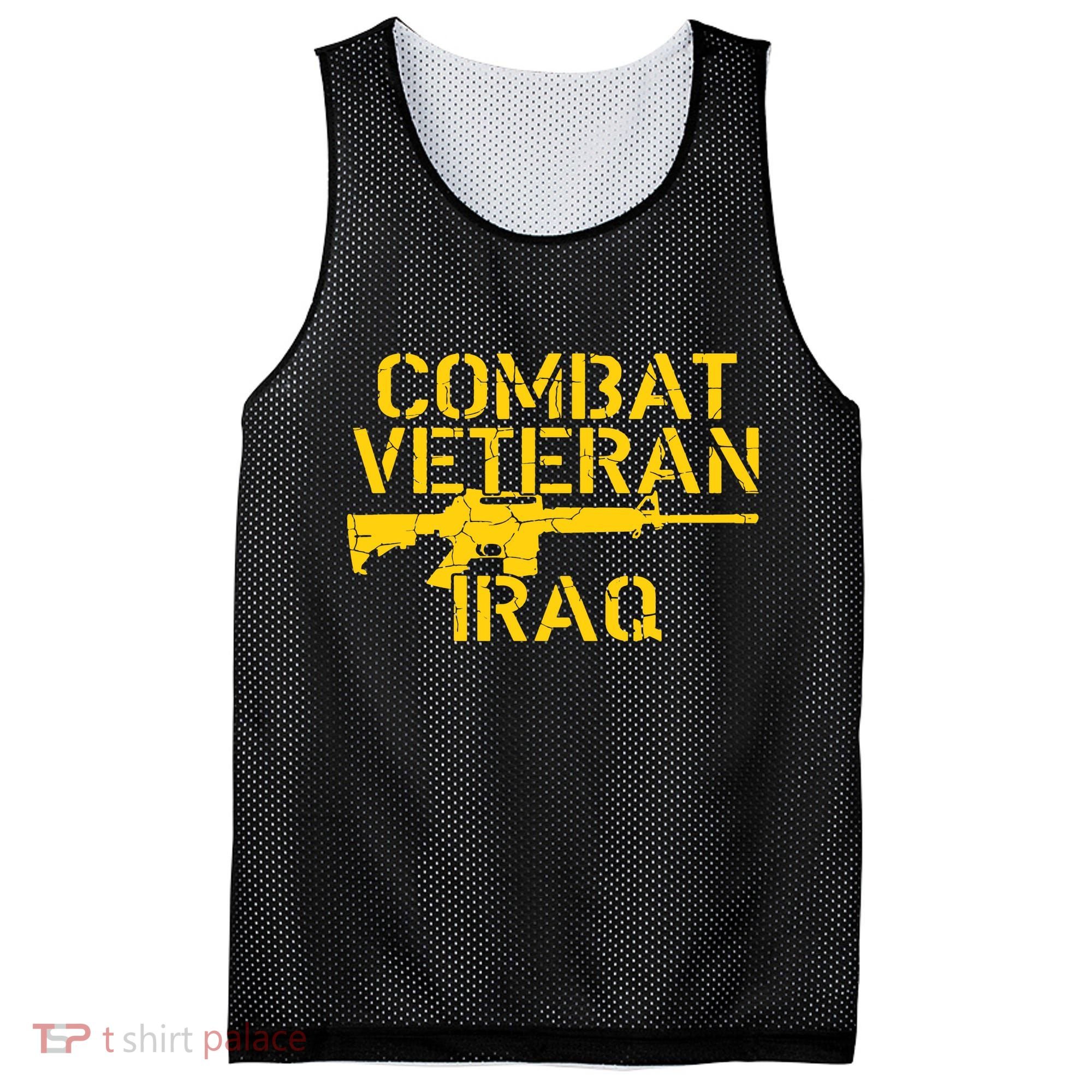 Iraq Combat Veteran Proud Mesh Reversible Basketball Jersey Tank