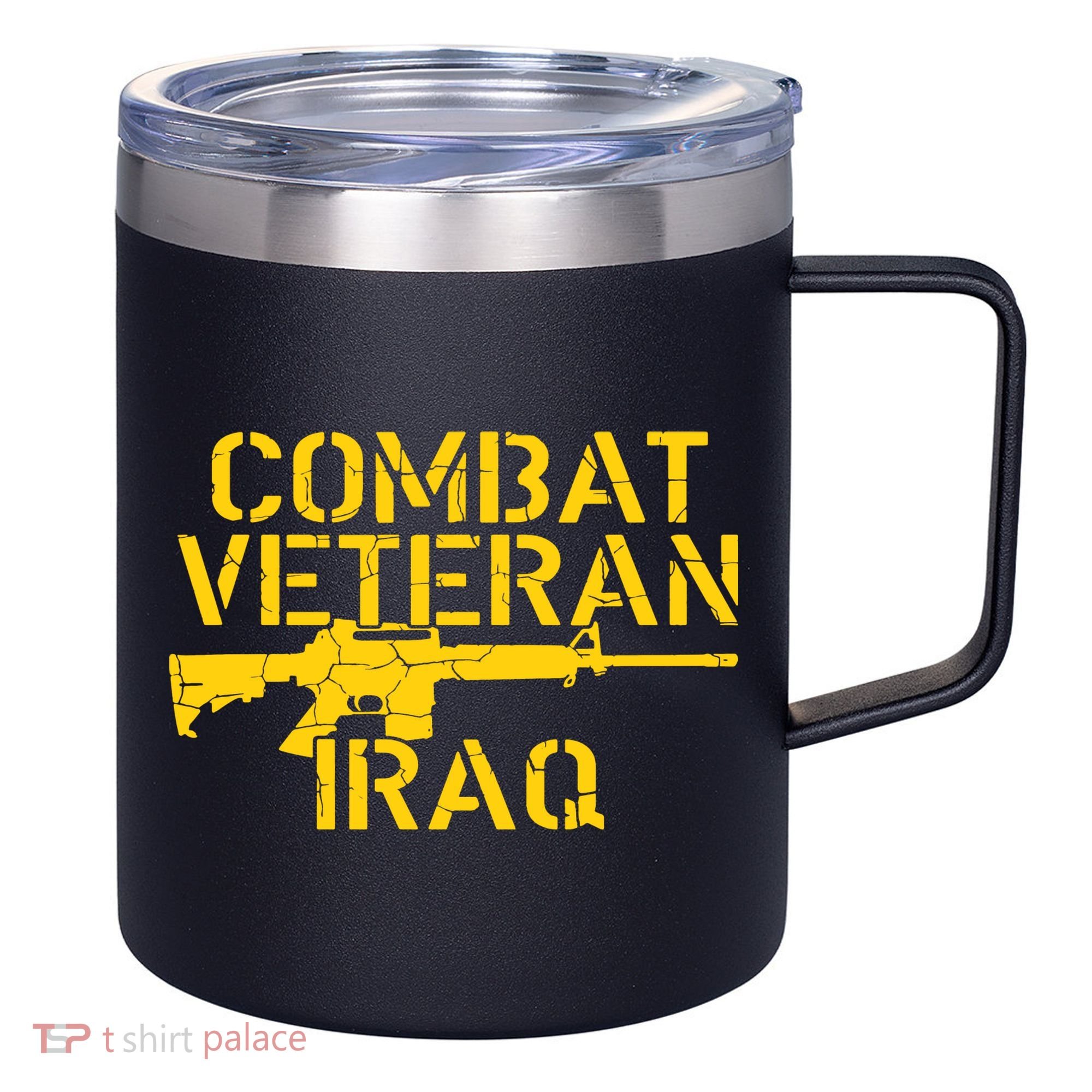 Iraq Combat Veteran Proud 12oz Stainless Steel Coffee Mug