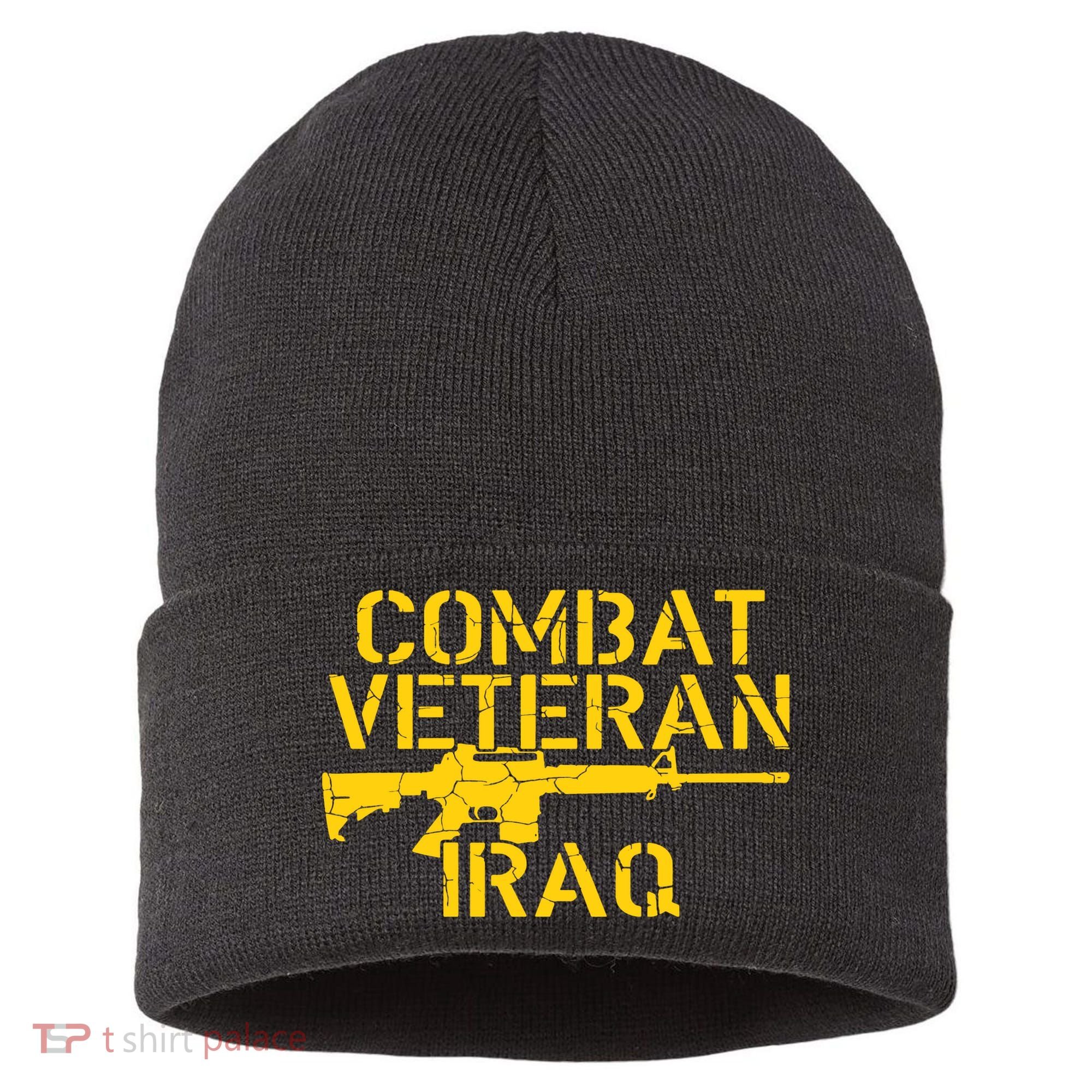 Iraq Combat Veteran Proud Sustainable Knit Beanie