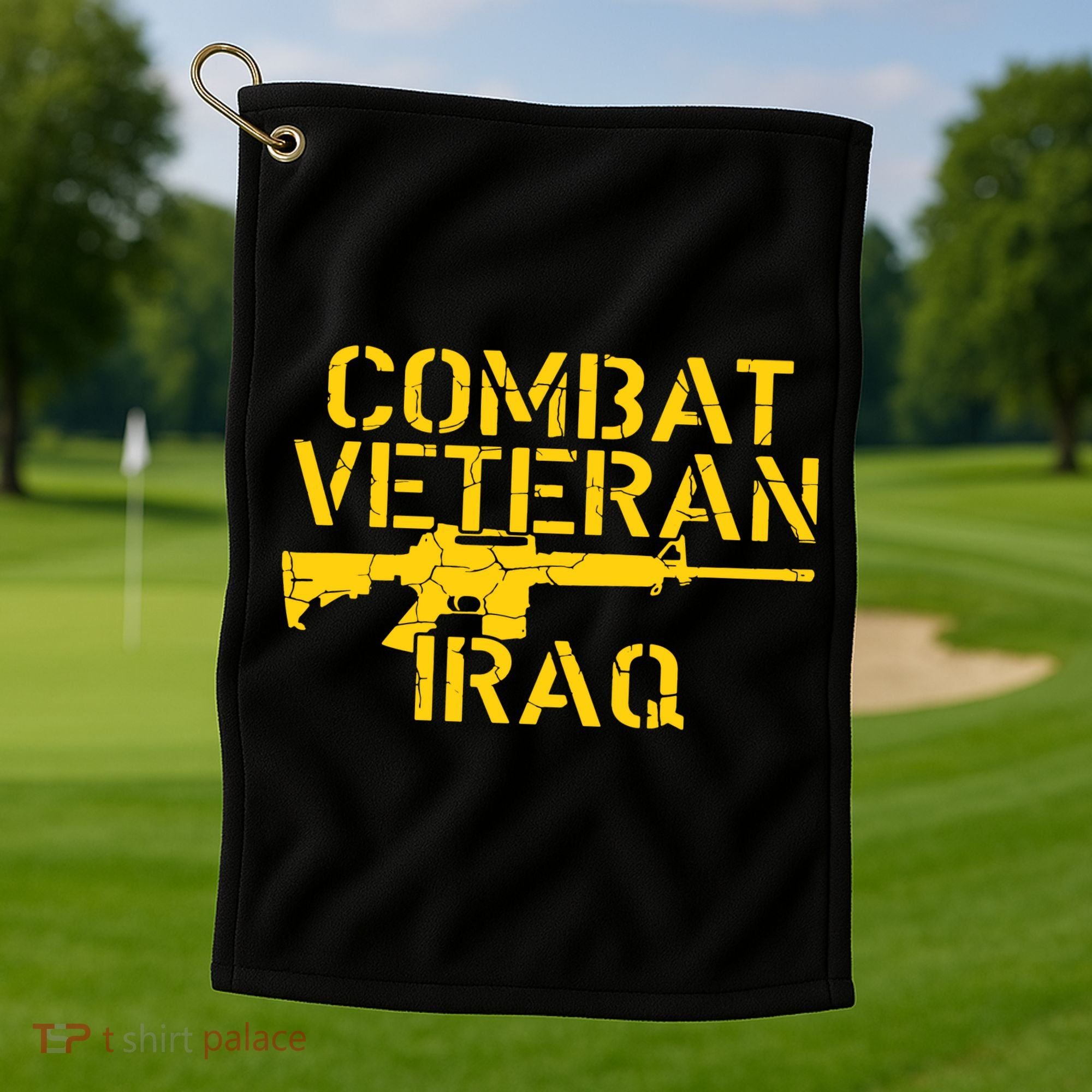 Iraq Combat Veteran Proud Golf Towel