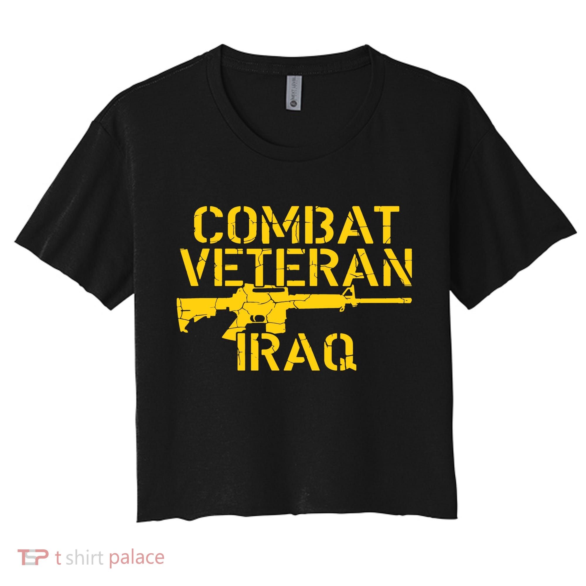 Iraq Combat Veteran Proud Women's Crop Top Tee