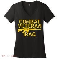Iraq Combat Veteran Proud Women's V-Neck T-Shirt thumb 0